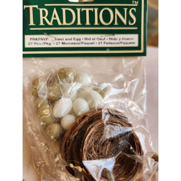 Craft bundle cactus artificial plant wooden mini pot ribbon bird nest eggs minia - Picture 8 of 9